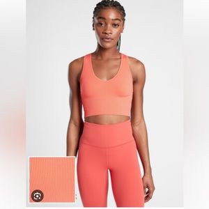 NWOT Athleta Aurora Seamless Crop Rib Tank